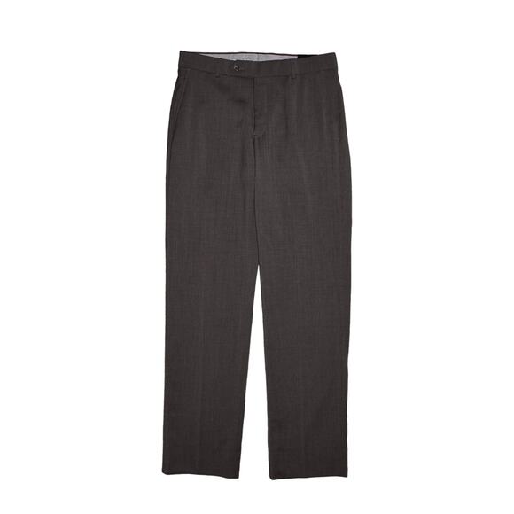 BALLIN NEW $195 Soho Super 120's Wool Comfort-EZE Flat Front Pant Gray Men's 30 - Picture 1 of 5